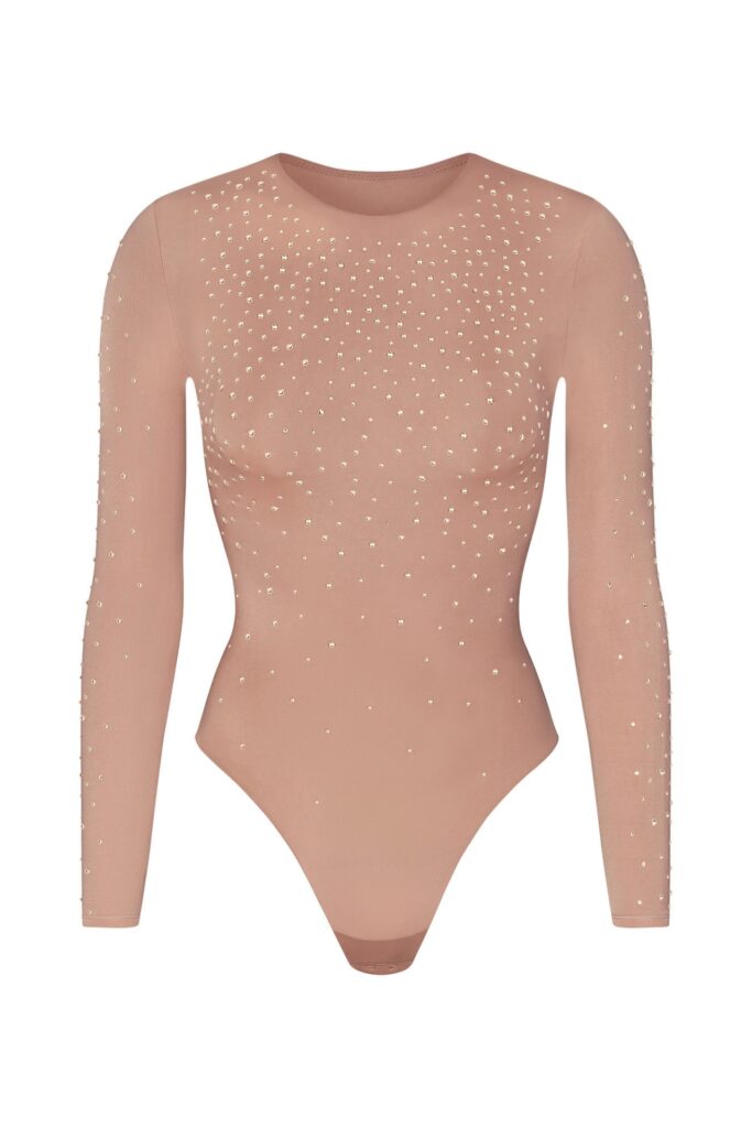 Swarovski x Skims Freisteller body langarm